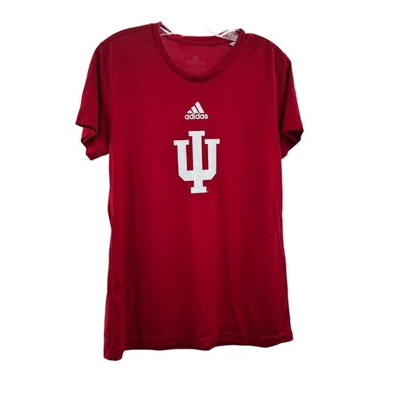 Adidas Women's Indiana University Short Sleeve Creator Tee Red/White Size Large - Picture 1 of 8